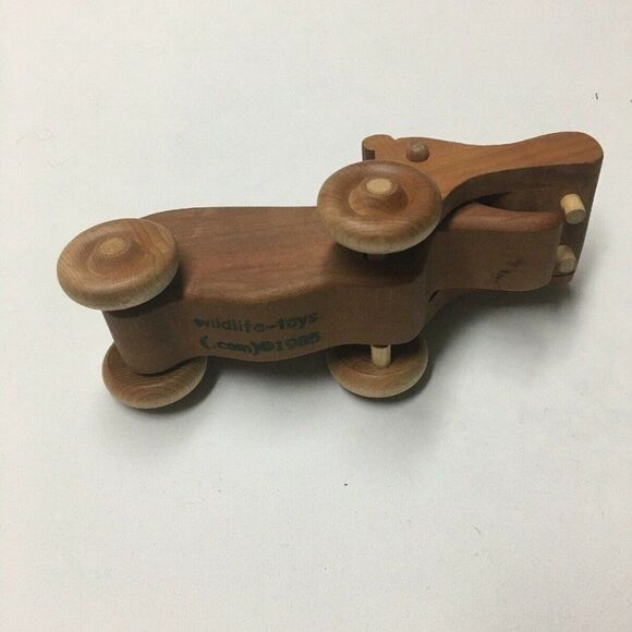 Vintage Animated Hardwood Push Toy Hippo Toy - Picture 7 of 12